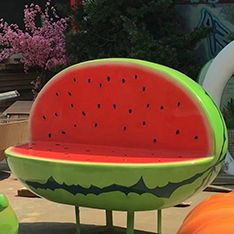 Polyresin fruit model Watermelon bench staute